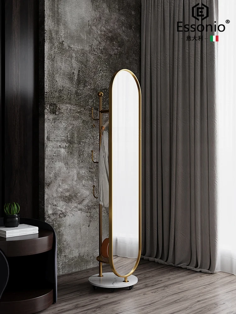 

Full Body Mirror Dressing Mirror Rotating Floor Mirror Bedroom Light Luxury Stereoscope Household