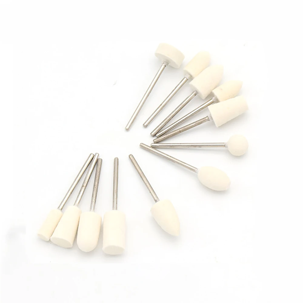 12 قطعة مسمار كهربائي لقمة ثقب مجموعة الكوارتز فرك حجر الماس الصوف قاطعة المطحنة لأدوات مانيكير طحن مطحنة باديكير عدة