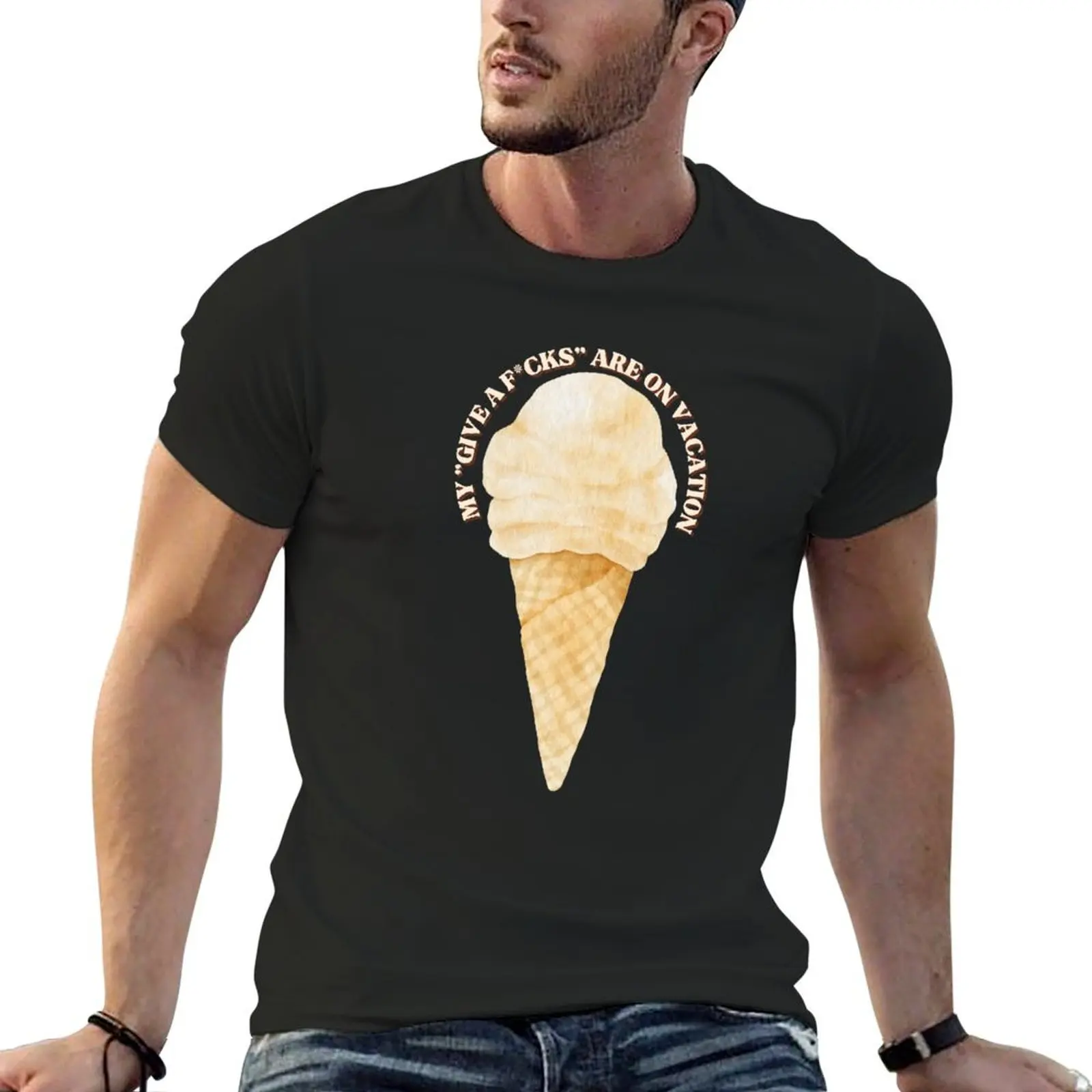 

espresso lyrics - on vacation ice cream T-Shirt summer clothes Aesthetic clothing mens graphic t-shirts funny