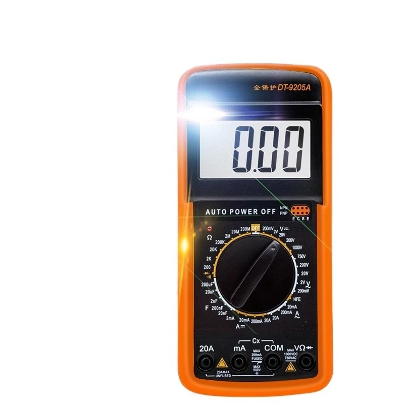 For Electrician High-precision Electronic Multimeter Digital Universal Meter DT9205A  Meter Anti-burning Belt Automatic Shutdown
