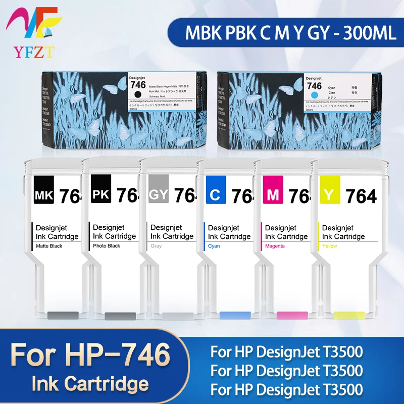 

Чернильный картридж для принтера HP T3500, картридж HP764, 300 мл, с полными чернилами C1Q13A C1Q14A C1Q15A C1Q16A C1Q17A C1Q18A