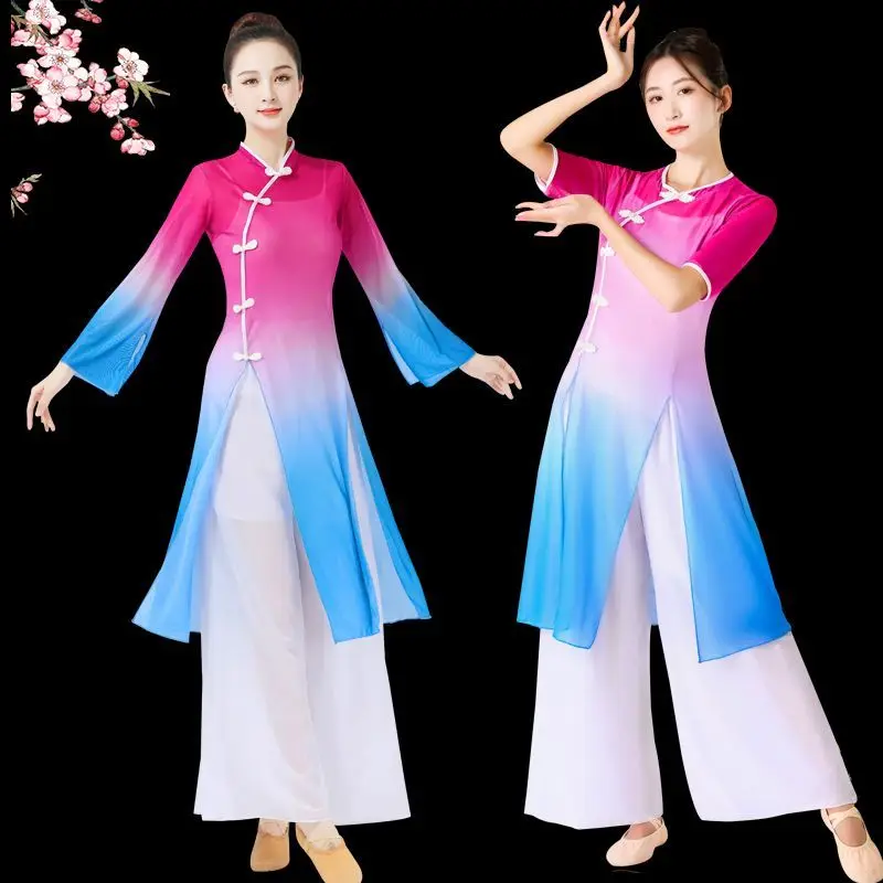 new-adult-women's-square-dance-costume-national-dance-performance-fan-dance-drumming-outfit-traditional-yangge-folk-dancewear