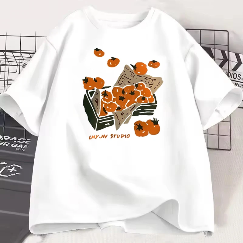 

Funny Print Men Women T-shirt BF American Retro Loose Casual Hip-hop T-shirt Summer Casual Breathable Graffiti Couple's T-shirts
