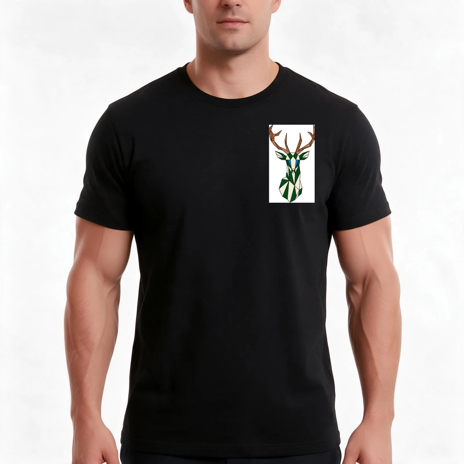 Graphic deer T-Shirt, Summer Casual Cotton Tee, Oversized Streetwear Tops, Vintage Graphic Print, Loose Fit Short Sleeve
