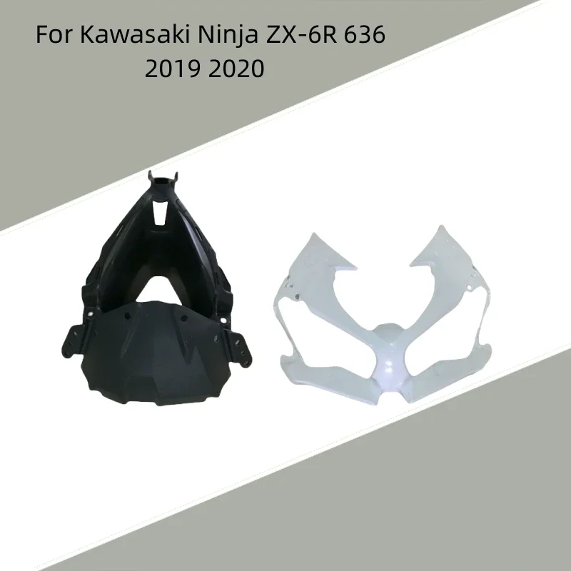 

Motorcycle Unpainted Head Fairing Nose Front Upper ABS Injection Fairing Accessories For Kawasaki Ninja ZX-6R 636 2019 2020.