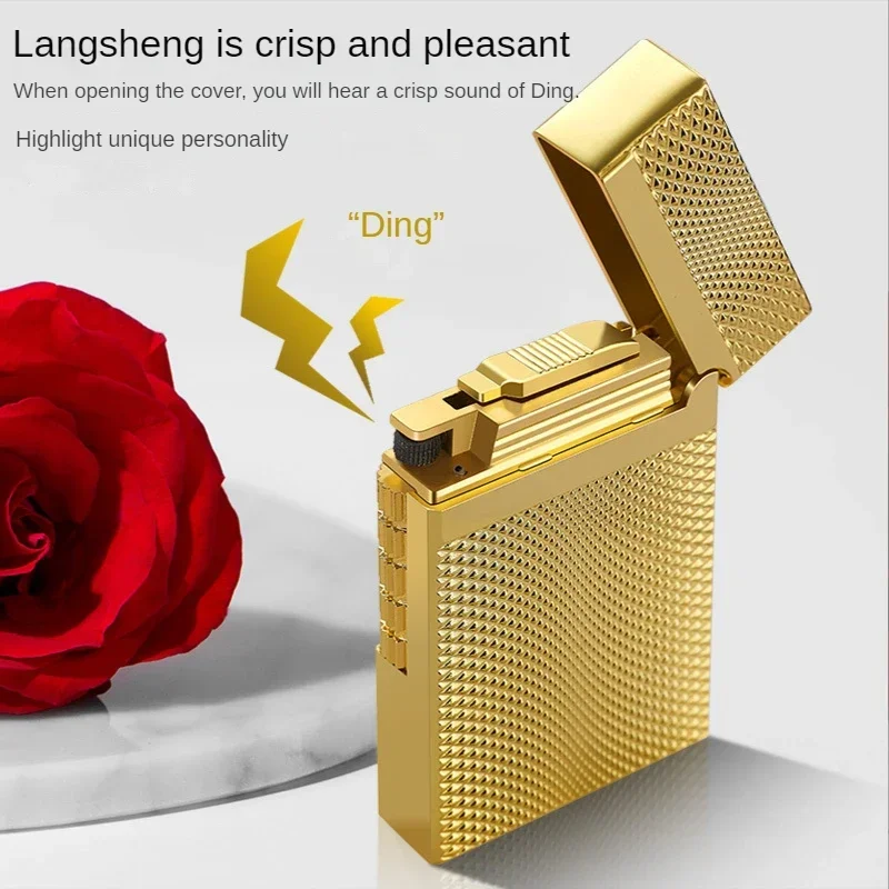 Butane Inflation Gas Torch Lighter Stylish Cigarette Smoking Accessories Grinding Wheel Flint Flame Lighters Cool Gifts For Men