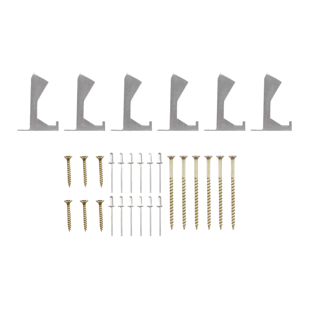 6pcs Squeaky Floor Repair Kit  Floor Repair Tools Aluminum Alloy Brackets Replacement Household Gap Closure Spare Parts