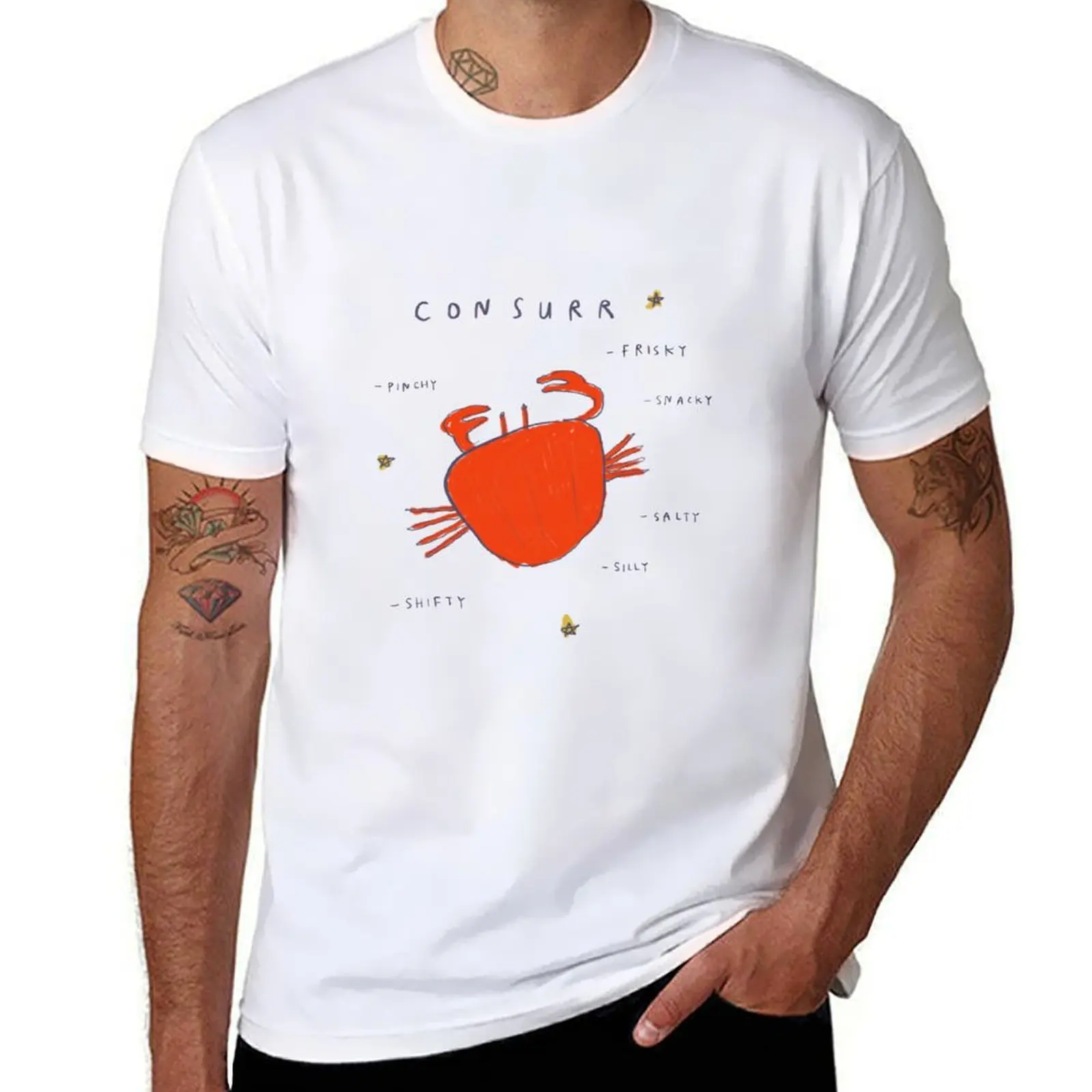 

Consurr The Frisky Pinchy Crab - HorrorScoops Asstrology T-Shirt man t shirts graphic t shirts for man cotton soft T-Shirt