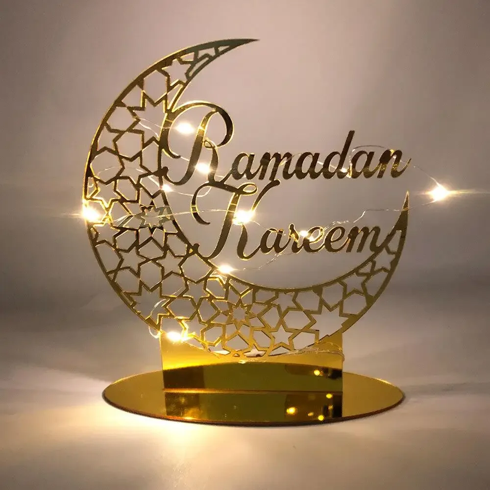 EID Mubarak Acrylic Ornament Ramadan Decorations For Home Islamic Muslim Party Supplies Ramadan Kareem 2025 Eid Al Adha Gift