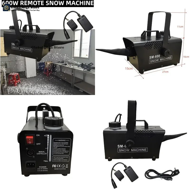 Remote 600w snow machine 、remote Snowflake machine Professional stage dj equipment