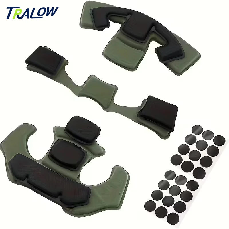 

TRALOW Universal Helmet Liners Filled With Memory Foam Shock-Absorbing Self-Adhesive Cushions For Cycling Sports Safety