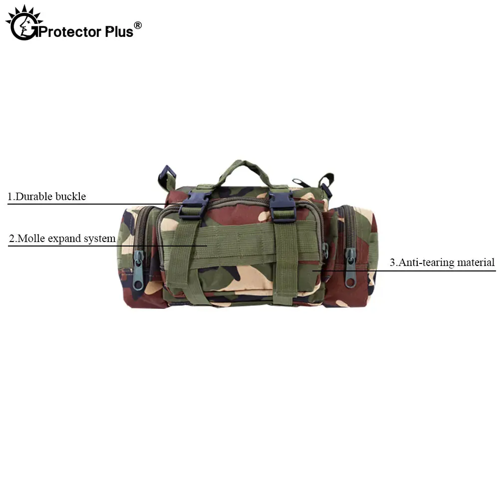 3L Outdoor Camera Bags 600D Tactical Sport Bag Waterproof Camping Climbing Waist Pack Durable Backpack Protector Plus