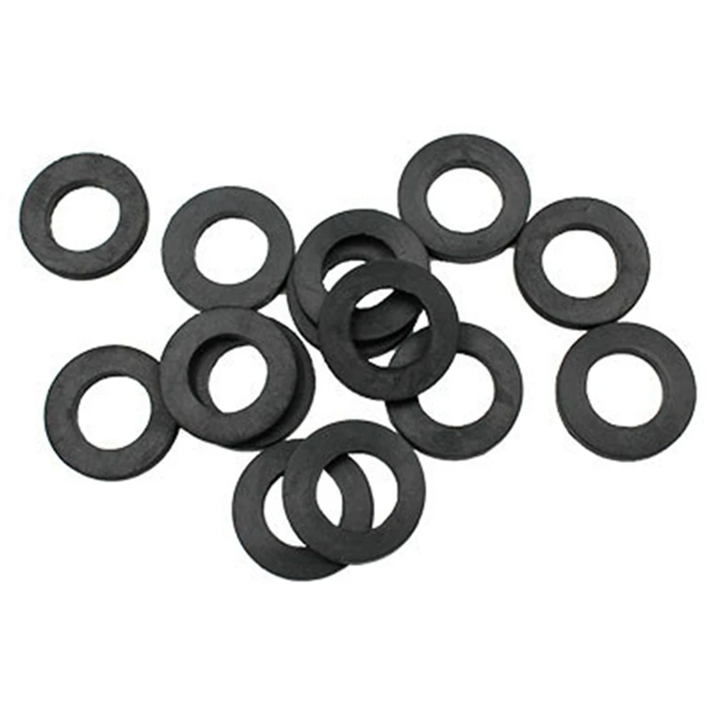 WISH M6 Black Plastic Rubber Flat Washer Plane Spacer Insulation Gasket Ring For Screw Bolt
