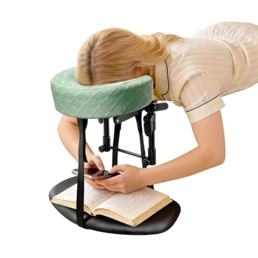 

Massage Headrest for Bed, Adjustable Face Cradle, Under-Mattress Setup for At-Home Use, Fits 6" 17" Mattresses and Height, Memo