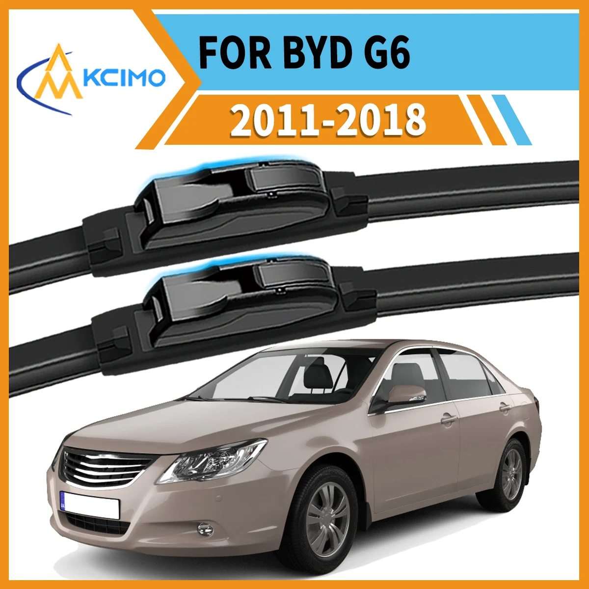 

Engineered for Performance 2PCS Front Wiper Blades for BYD G6 2011–2018 All-Season Reliability Clear Vision Quiet Operation