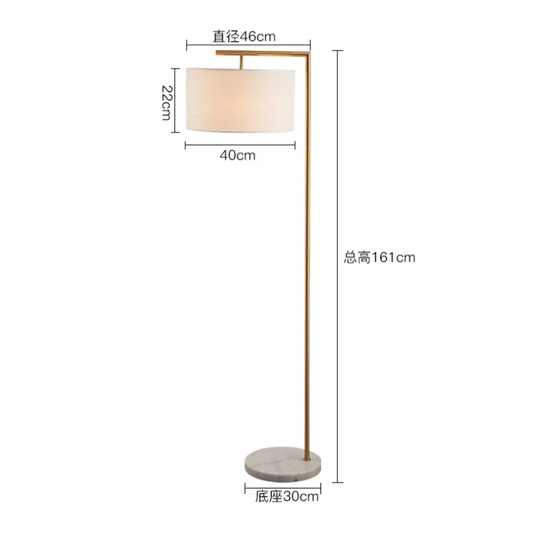 Lámparas de pie Led de lujo para sala de estar, lámpara de mesita de noche, luces de pie laterales para sofá, decoración del hogar, accesorios de