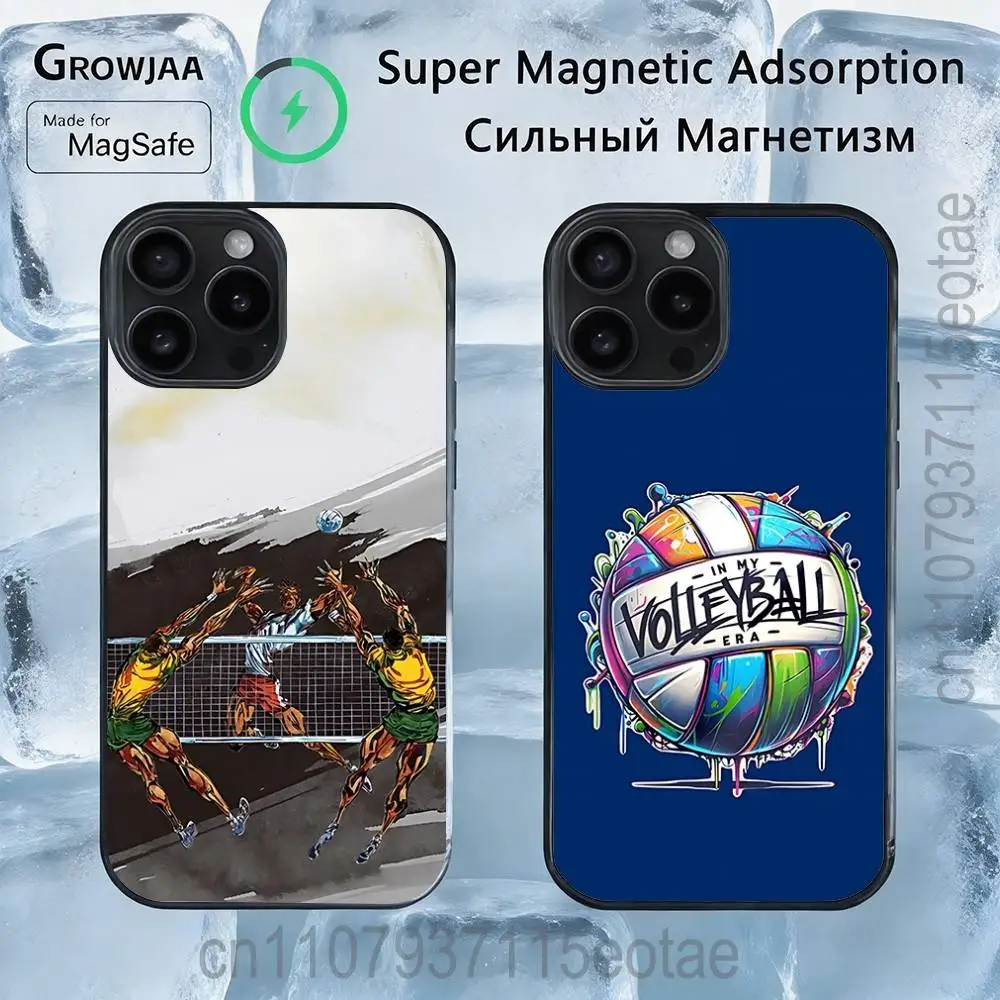 

Volleyball cool Case For iPhone 17,16,15,14,13,12,11,Pro,Max,Plus,Mini,SE4,E Magnetic Magsafe Wireless Charging
