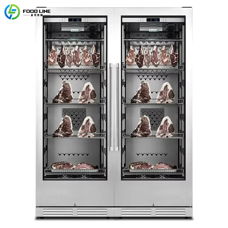 Customized Home Dry Aging Cabinet with Glass Door Compact Dry Ager Refrigerator Precise Temperature Meat Curing Fridge for Steak