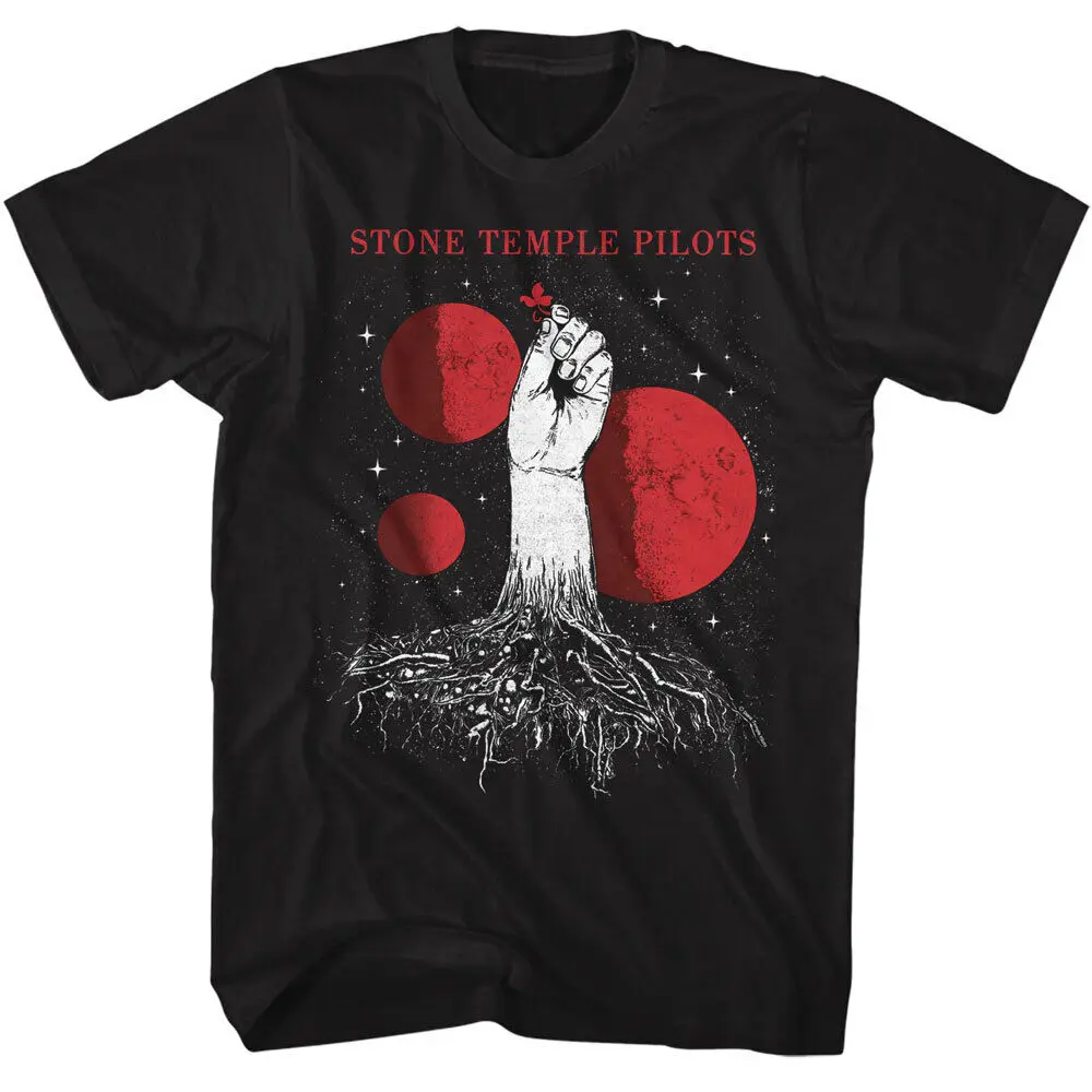 Stone Temple Pilots Planetas Estrellas Brazo Raíces Camiseta para hombre Banda de rock Música Merch