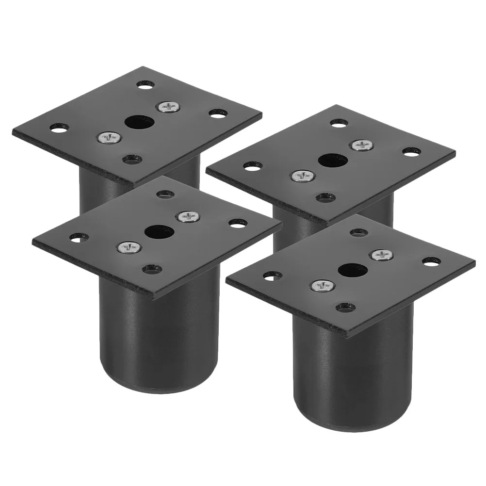 

4pcs Adjustable Feet Aluminum Alloy Table For Sofa Cabinet Desk Chair Bed Black Sturdy Load-Bearing Furniture Legs Adjustable