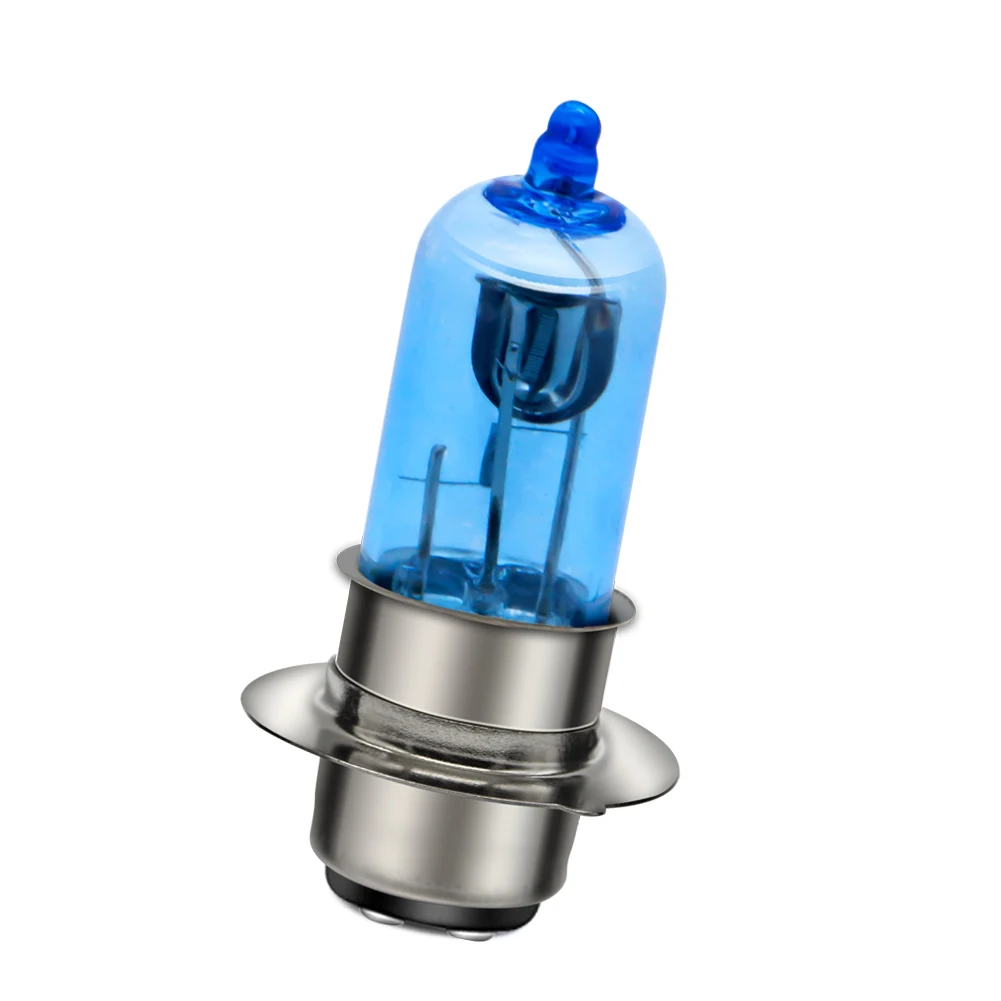 

12V Motorcycle Halogen Headlight H6M P15D Double Contact 600Lm High Low Beam Fog Lamp with White and Yellow Flood Light