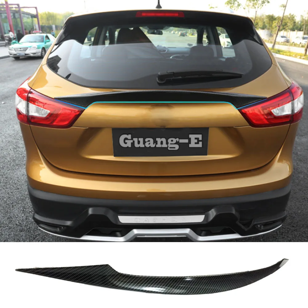 

Car Body ABS Chrome Rear Tail Spoiler Side Triangle Wing Window Bezel Trim Sticker 1pcs For Nissan Qashqai 2016 2017 2018