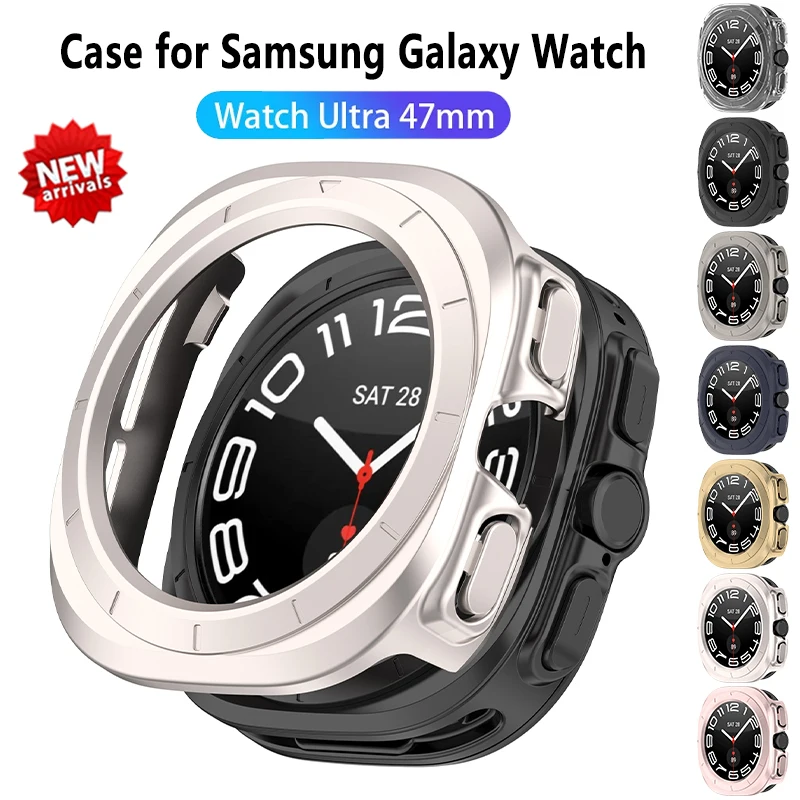 Hard PC Frame Bumper Cover para Samsung Galaxy Watch, Case para 7 Ultra, Acessórios Protector Shell, 47mm