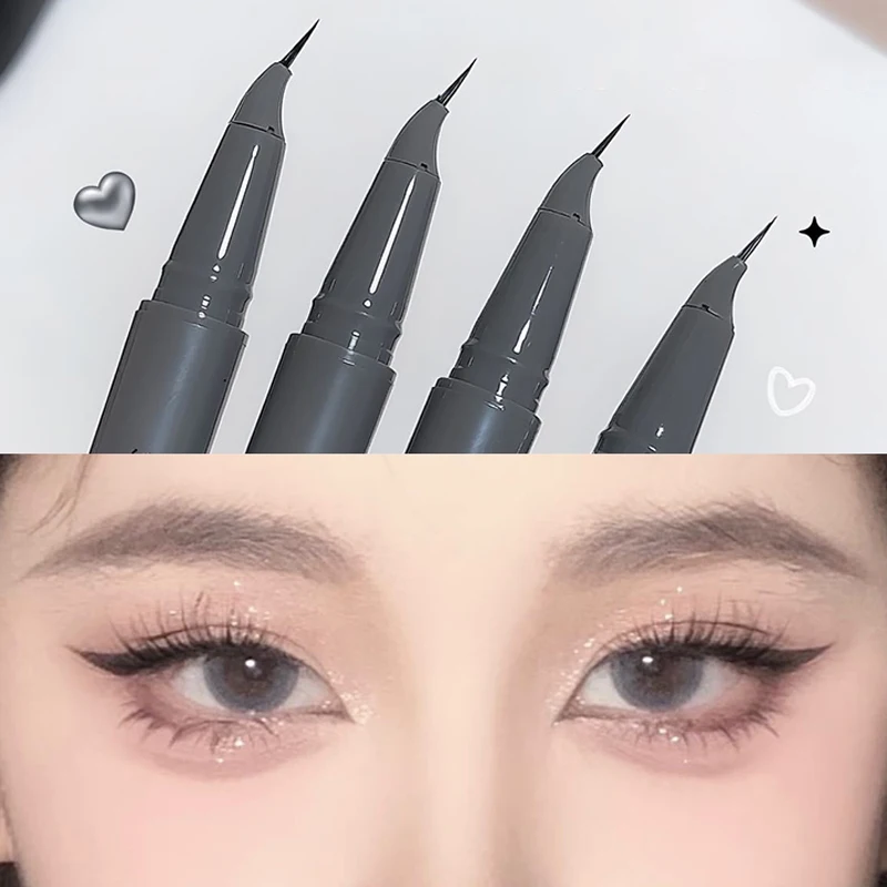 Delineador líquido ultrafino à prova d'água, caneta de bicho da seda, maquiagem coreana para mulheres, secagem rápida, delineador suave, caneta cosmética para cílios inferiores