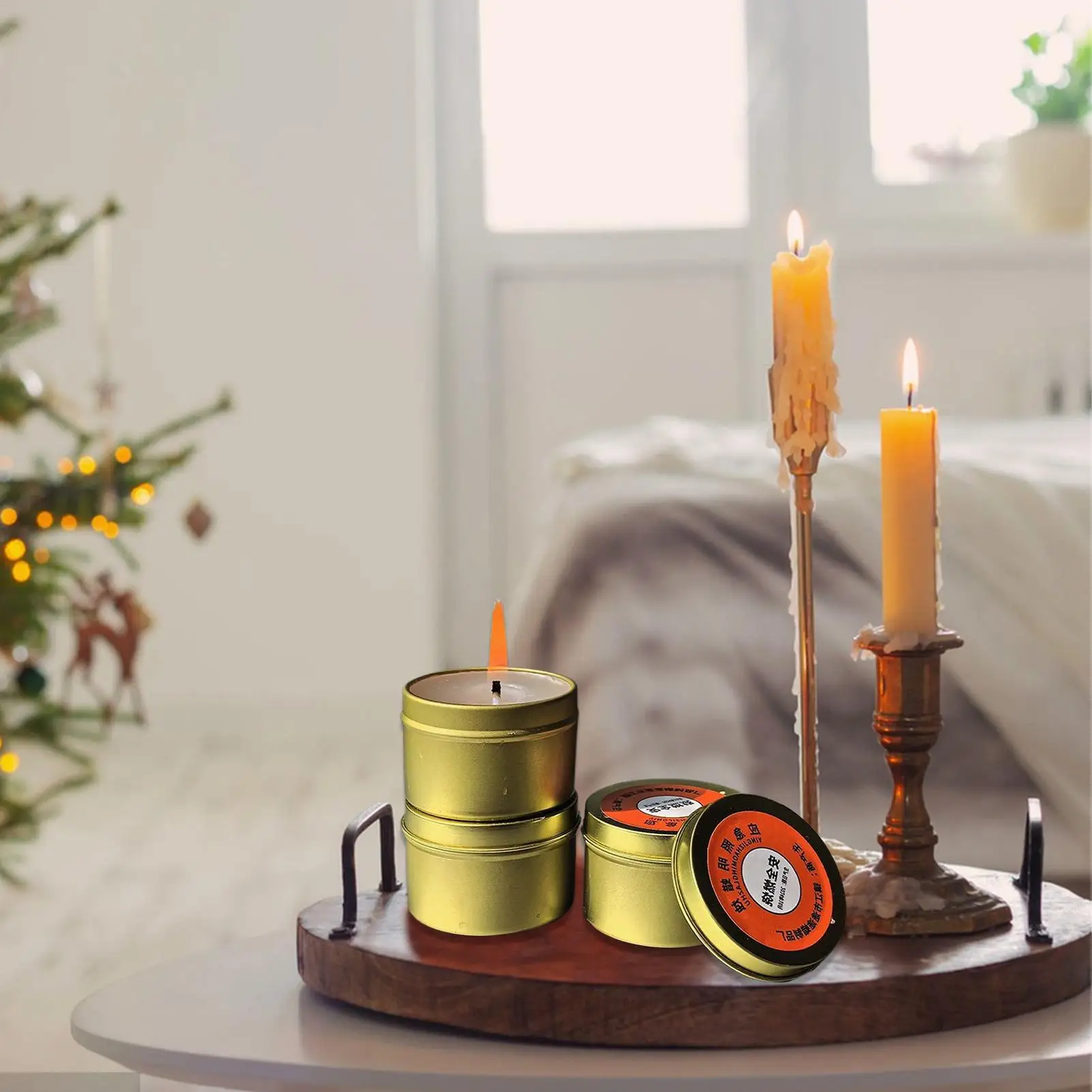 10Pcs Survival Candles Unscented & LowSmoke, Long-Lasting Emergency Candles for Power Outage, Camping, Outdoor & Home Supplies