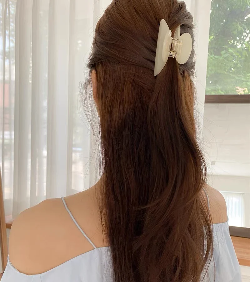 Elegante Haarklammer aus Acetat, mittlere Größe, süße Haarspange, Hai-Clip, Damen-Haarschmuck, Kopfbedeckung – Detail 19