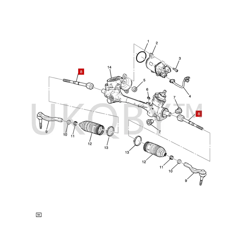 23449526 Suitable for 17-19 Ma li bu Re ga l La Cr os se Directional head tie rod