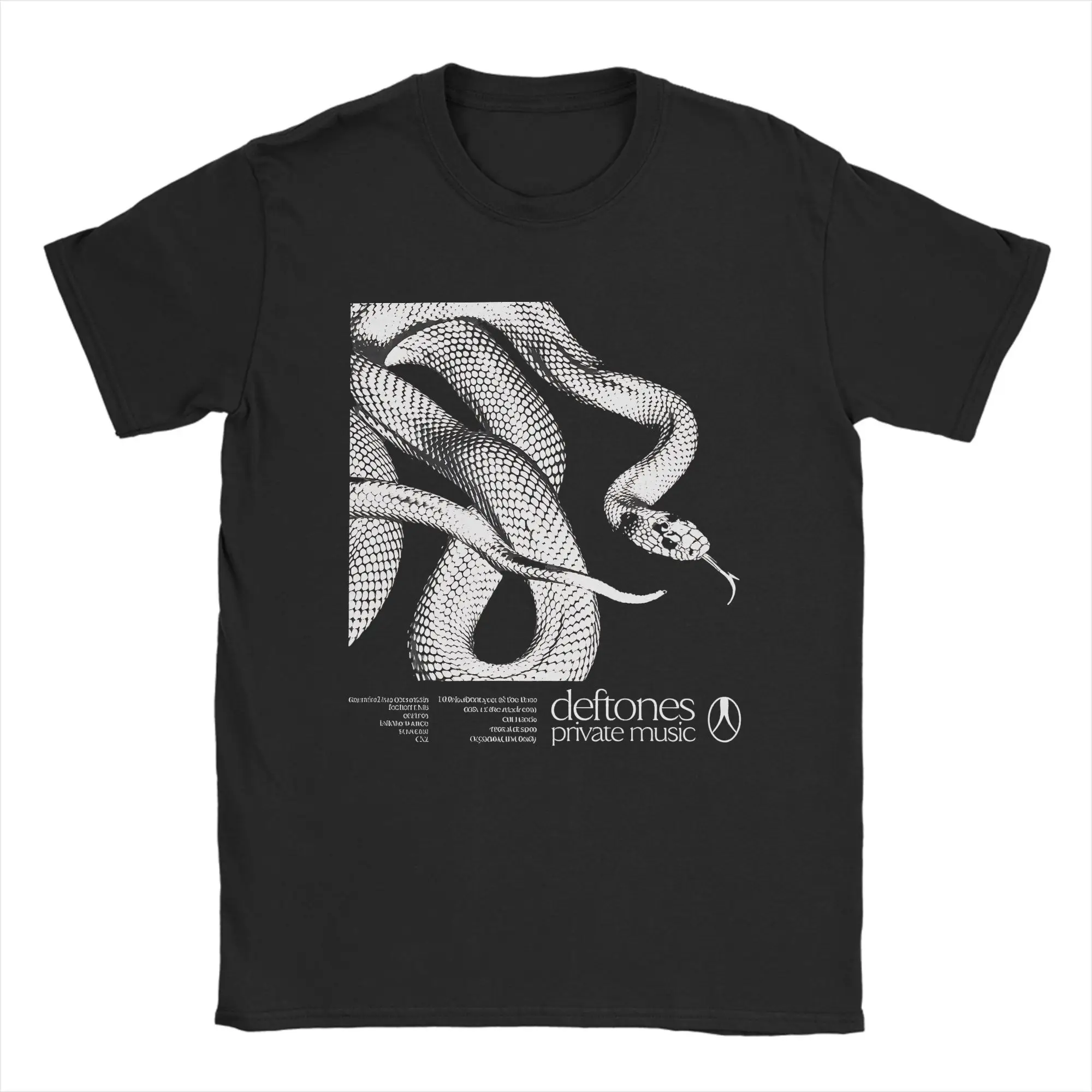 

Мужская и женская футболка с графическим принтом Deftones Snake Album, футболка из чистого хлопка, футболки с музыкальным туром, одежда