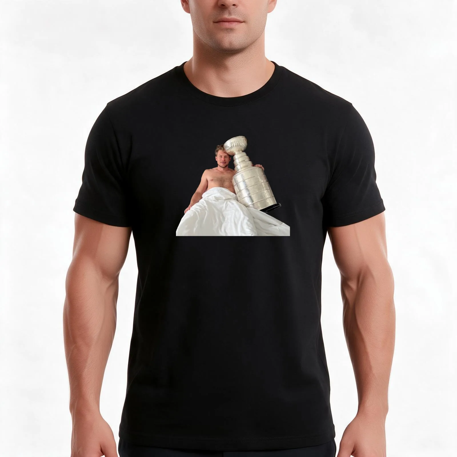 Erik Johnson and The Cup T-Shirt, Summer Casual Cotton Tee, Oversized Streetwear Tops, Vintage Graphic Print, Unisex Men Women