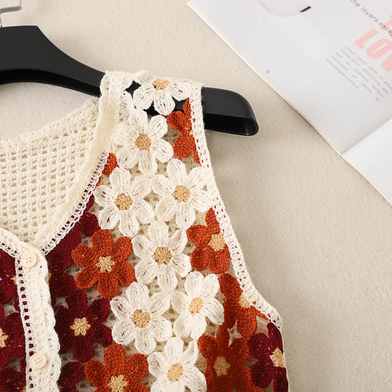 Damska letnia ażurowa kamizelk – Crochet Top Boho recenzja i cena
