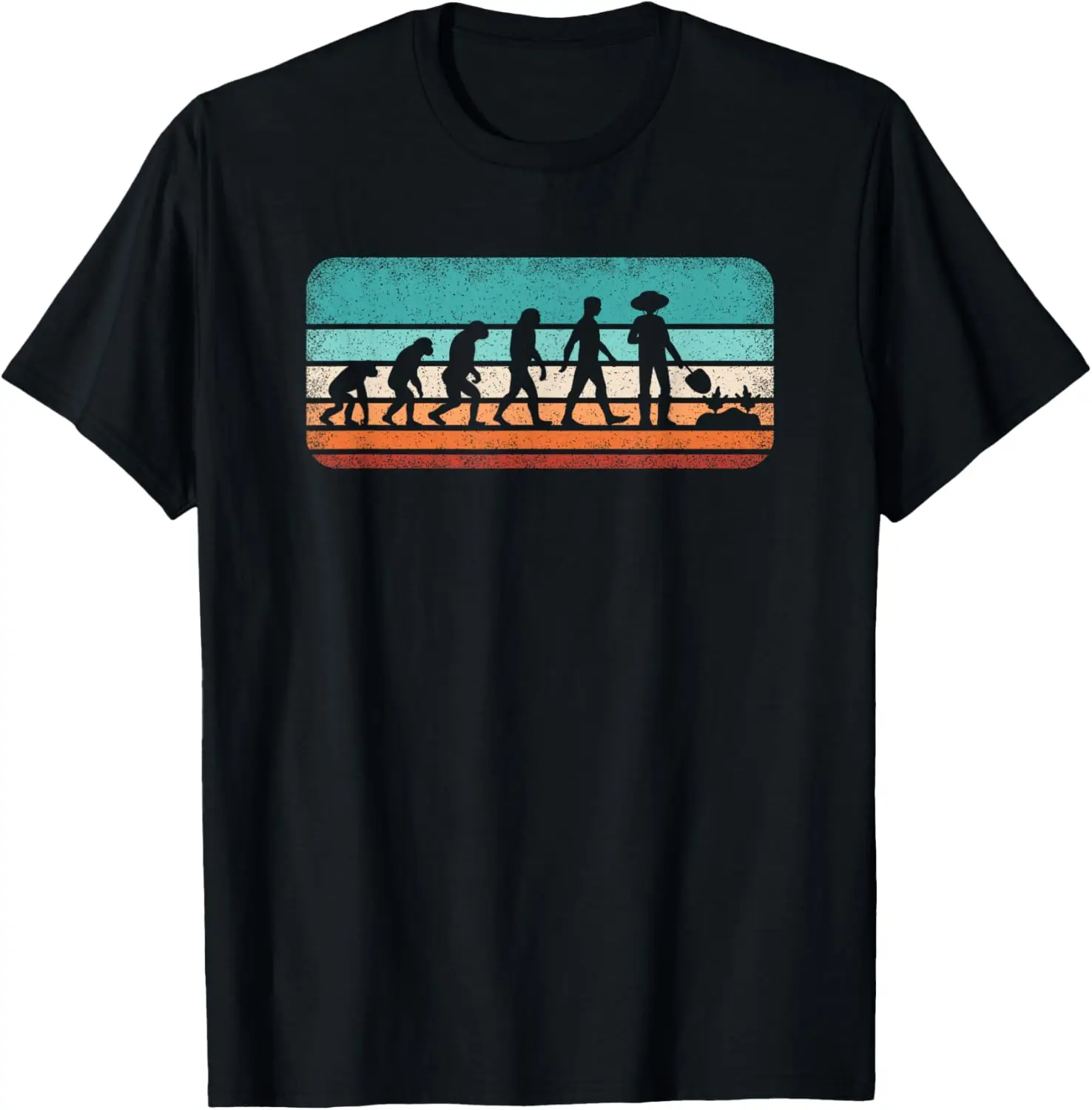 Funny Gardener Evolution Retro Graden Gardening Vintage Men T-Shirt 100% Cotton Trendy Y2K Short-Sleeve Tee-Soft, Quick-Drying,