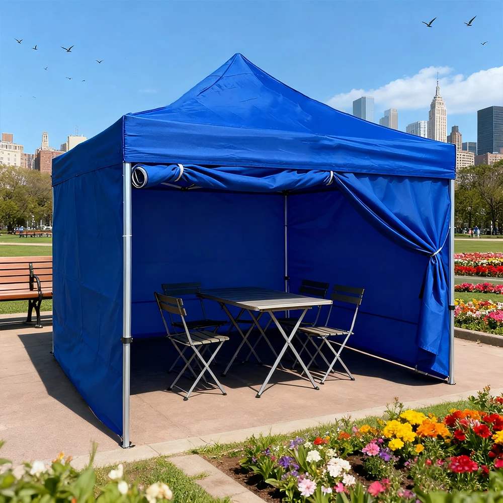 

STLF Customizable Logo Printing Foldable Telescopic Sunshade Canopy Four-Legged Tent Four-Cornered Street Vendor Umbrella for Tr