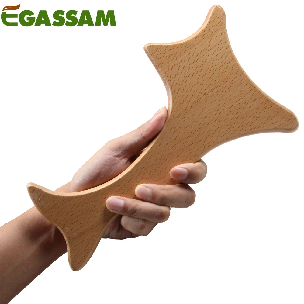 

1PC Wood Therapy Massage Tool Wooden Lymphatic Drainage Massager One-Handed Body Sculpting Tools for Maderoterapy,Anti-Cellulite