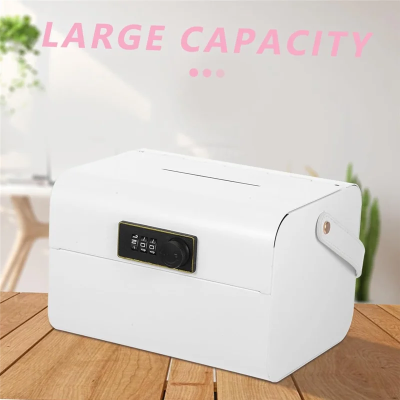 

ABPR-Piggy Bank For Kids 5-12 Years Old,Portable Kids Safe Bank With Code,Small Cash Box With Combination Lock