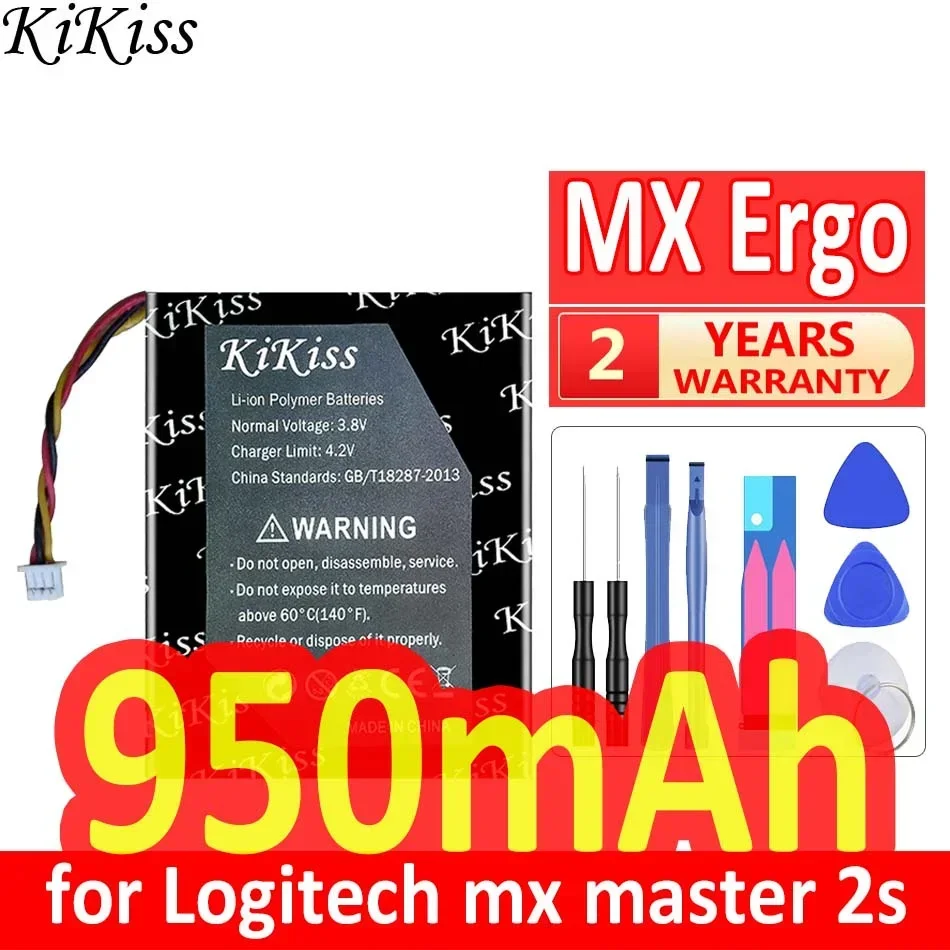

Сменный аккумулятор KiKiss 950 мА · ч, MX Ergo (533-000120) для Logitech mx master 2s MX Anywhere 2 2S anyhy 2 anyhy 2S MX Ergo
