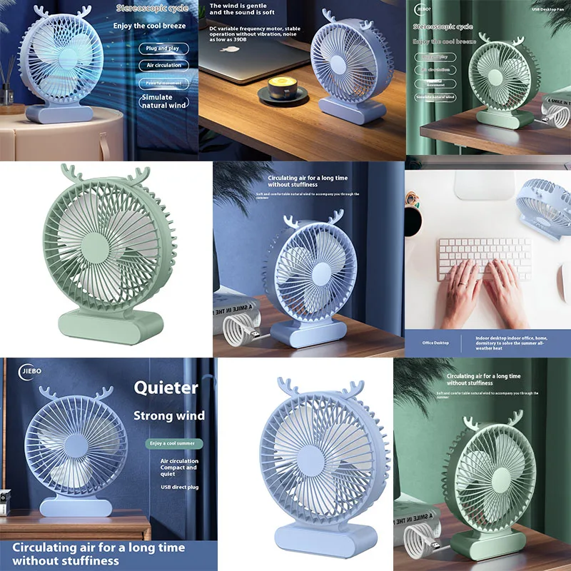 s10-USB-Tischventilator – leiser, tragbarer und energieeffizienter Luftzirkulator für Zuhause und Büro, ideal für Sommerkomfort,