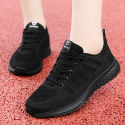 Spring Summer Casual Travel Running Shoes Middle-aged Elderly Women Anti-slip Soft-soled Mesh Sports Shoes
