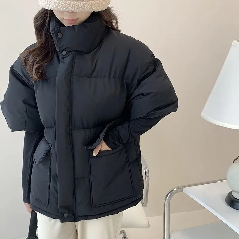 Koreanische Halbe Hülse Unten Baumwolle Weste Frauen der Herbst Winter 2022 Neue Lose Schnalle Jacke Frauen jacken winter mantel jacke