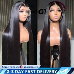Transparent 360 Lace Frontal Wig 4x4 Lace Closure Wig Straight 13x4 13x6 Lace Front Human Hair Wigs For Black Women 30 32 34Inch