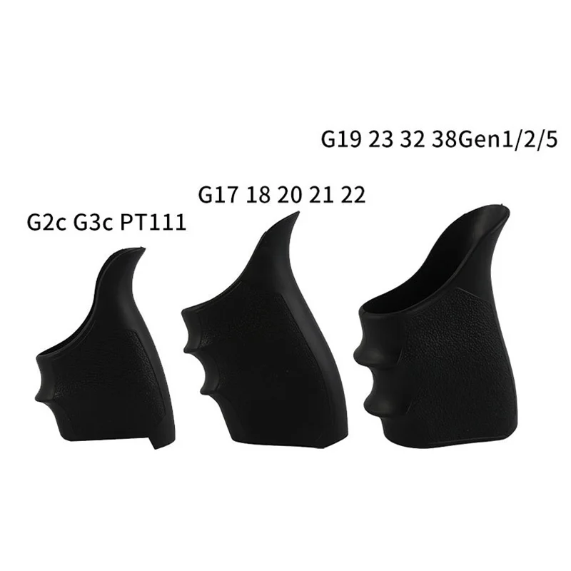 Beavertail Grip Sleeve for 1/2/3/4/5 Generation Glock 17 19 Rubber Anti-Slip Dovetail Pistol Grip Cover for Taurus G2c G3c