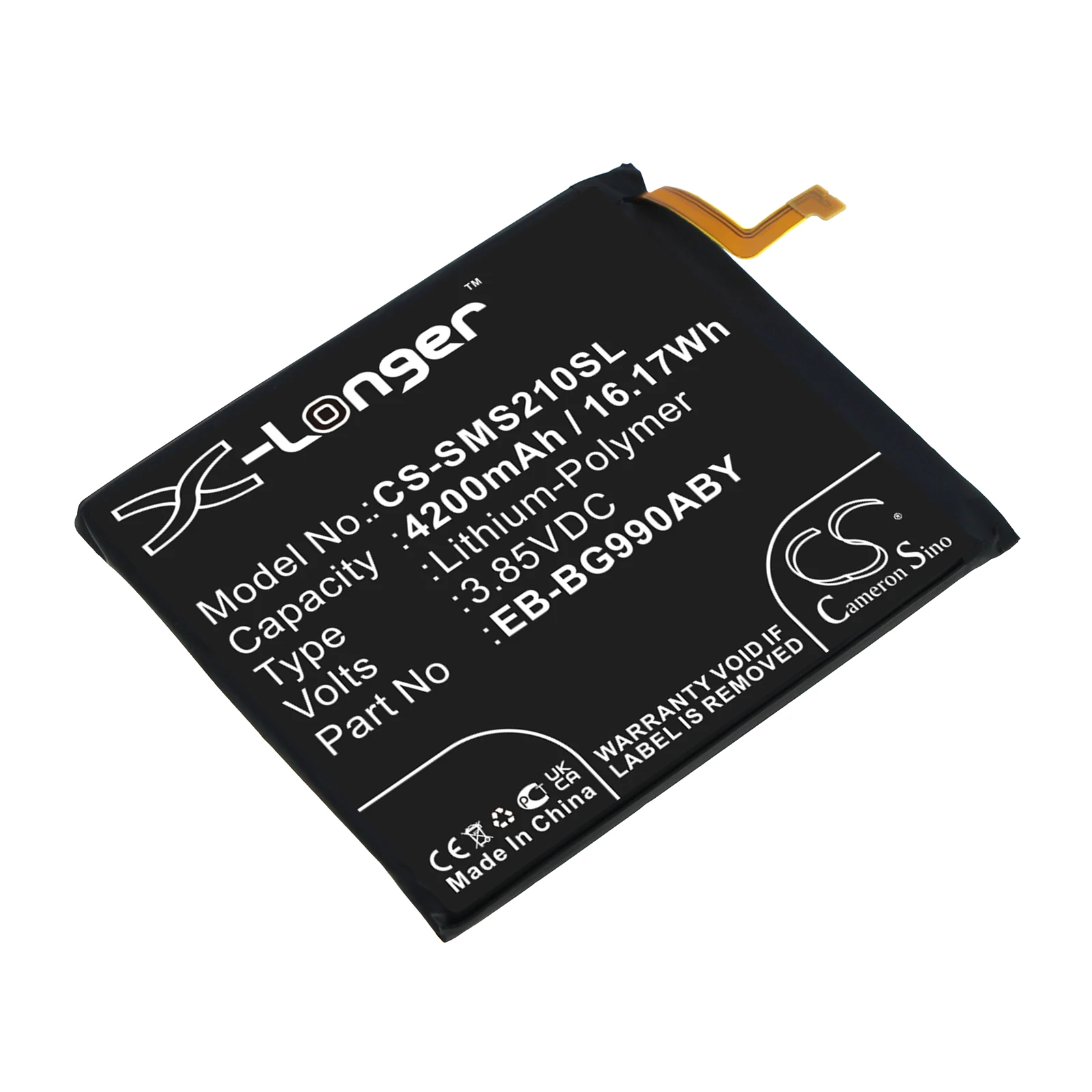 

Li-Polymer Mobile, SmartPhone Battery for Samsung, 3.85V, 4200mAh, Compatible Models:Galaxy S21 Fan Edition 5G, Galaxy S21 FE 5G