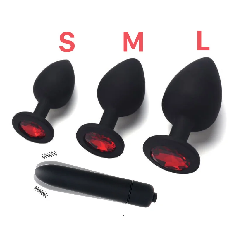 

Adult Silicone Anal Plug Dildos Bullet Vibrator Butt Plugs Sex Toys for Women Men Gay Prostate Massager Anal Masturbating S/M/L