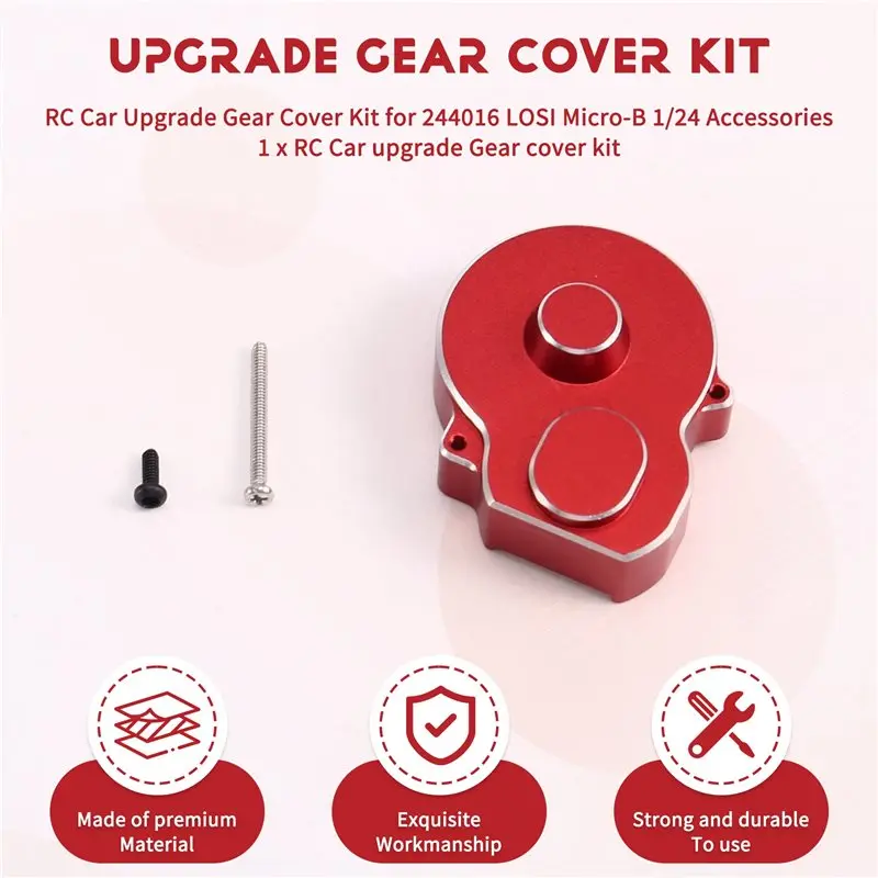 ABWE-RC Car Upgrade Gear Cover Kit For Wltoys 244016 LOSI Micro-B 1/24 RC Car Accessories