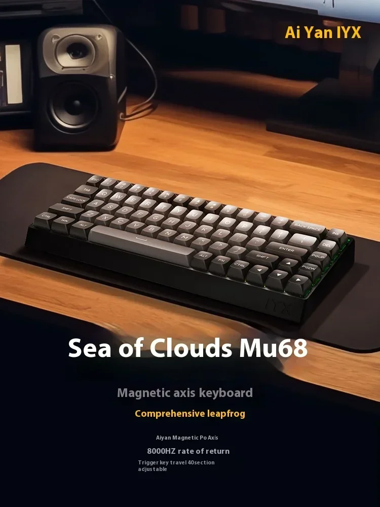 Imagem -05 - Iyx Alumínio Liga Interruptor Magnético Teclado 8k Gatilho Rápido Baixo Atraso Gaming Teclado pc Gamer Presentes em Estoque Mu68 Pro