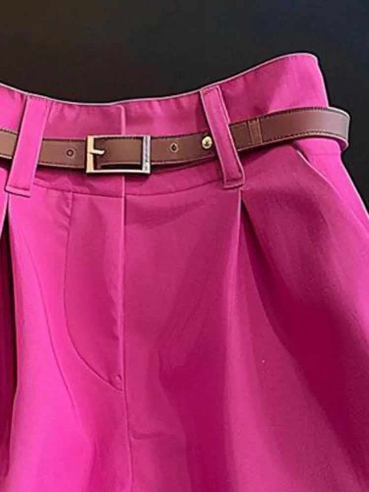 Slimming Effect Casual High Waist Trousers Women's Summer 2026 New Style Wide Leg Hot Pants Fashionable All-Match Style