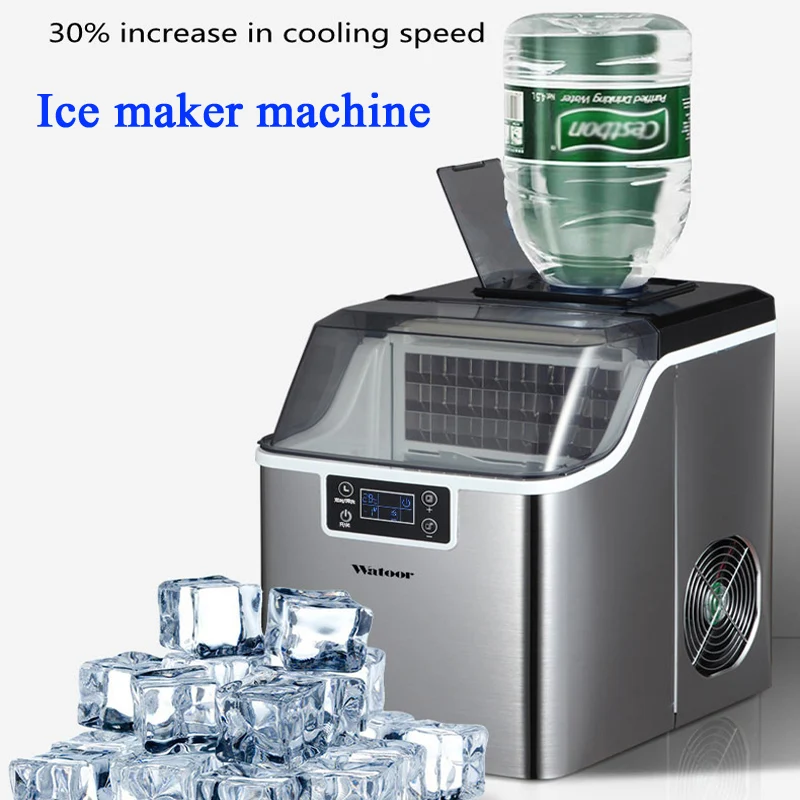 Automatic Ice Maker 15kg Storage Ice Making Machine Ice Maker Automatic Add Water 44 Pcs/18 Min For Lab/Coffee Shop